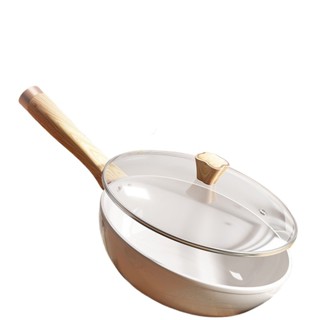 🍳免運特賣🍳 家居 陶瓷炒鍋 無塗層 不粘鍋 煎炒鍋 燃氣灶 不鏽鋼 平底鍋 無油煙 煎鍋 不沾平底鍋 不沾炒鍋 鍋