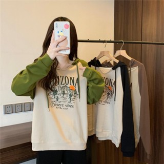 大尺碼女裝美式復古秋季外套撞色大學T女胖妹妹寬鬆顯瘦長袖上衣大尺碼女裝美式復古秋季外套撞色大學T女胖妹妹寬鬆顯瘦長袖上衣