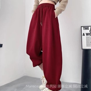 【1672次迴購】胖mm2-300斤美式運動褲女鞦鼕加絨加厚寬鬆休閒顯瘦垂感束腳衛褲Manscape