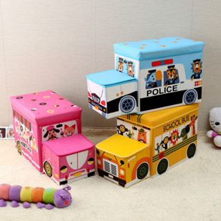 【YOYO】廠傢批髮玩具帶車頭兒童儲物凳 校車巴士收納凳 卡通折疊收納凳子🎉全館下殺🎉03