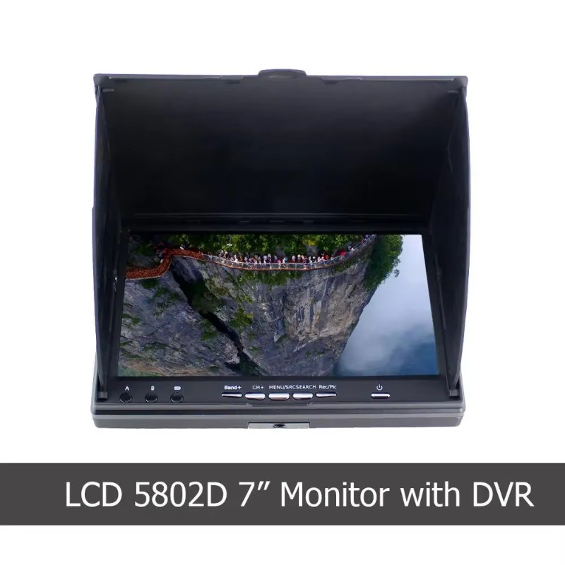 LCD5802D S 7" FPV 顯示器,帶 DVR 40CH 800*480 LCD FPV 5.8G 接收器顯示器