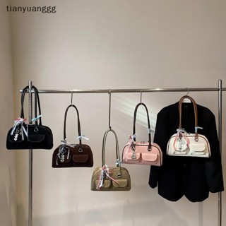 Tianyuanggg 女士復古抱枕包女孩大容量單肩包秋冬靜音手提包簡約腋下包新款