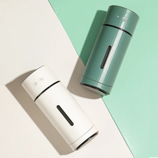 0.26 陞 USB 加濕器，帶投影儀和雙噴霧，1000mAh 可充電，迷你家用臺式加濕器