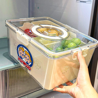 水果保鮮盒食品級春遊野餐密封收納盒手提食物分格儲存盒