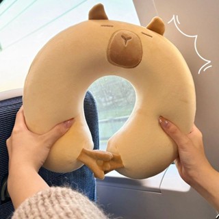 卡比巴拉U型枕記憶棉卡通飛機護頸脖子午休便攜學生頸椎旅行頭枕 慢回彈記憶棉頸枕 U型枕 U形枕 飛機枕 旅行枕 午睡枕