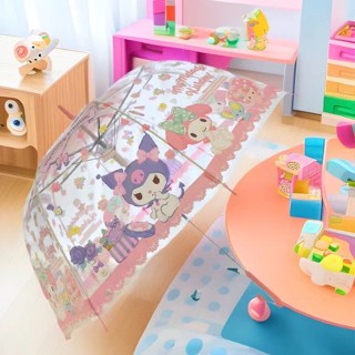 【透明長柄傘】庫洛米皮卡丘艾莎透明小學生兒童雨傘 可愛卡通少女女孩日系公主