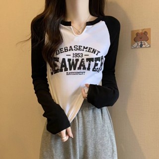胖胖美依M-2XL 大碼女裝 印花上衣 長袖T卹 新款印花美式ins長袖女T卹休閒上衣打底衫-2251.