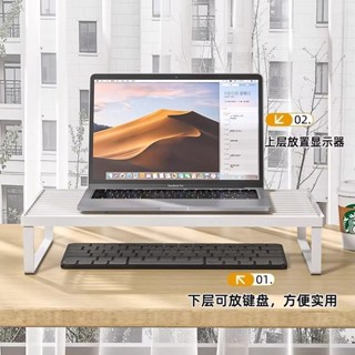 【三貓優選】電腦架桌麵收納筆記本散熱底座辦公室宿捨神器置物架鍵盤托架