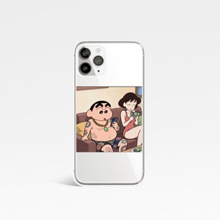 客製化長大後的蠟筆小新情侶 透明 手機殼 適用 iPhone16 15 14 13 12 11 ProMax 三星 華為