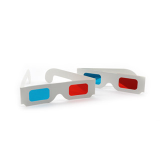 臺灣出貨 兒童手工DIY DIY紅藍眼鏡 紙質3D眼鏡 電影院偏光立體眼鏡 兒童益智科教玩具