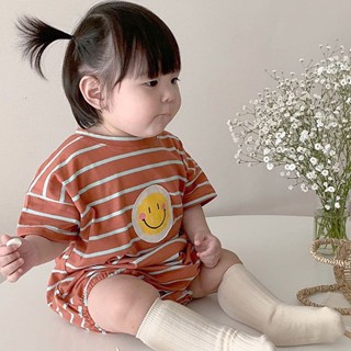 ins韓版嬰兒連體衣薄款可愛卡通三角哈衣寶寶包屁衣新生幼兒衣服