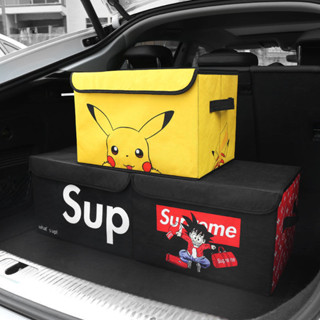 汽車收納 車用收納🥇汽車後備箱收納箱車載置物箱雜物收納箱可折疊收納盒無紡布整理箱