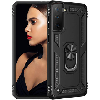 SAMSUNG Capa 手機殼三星 Galaxy S21(2021)(Tela 6.2)雙層帶支架和戒指