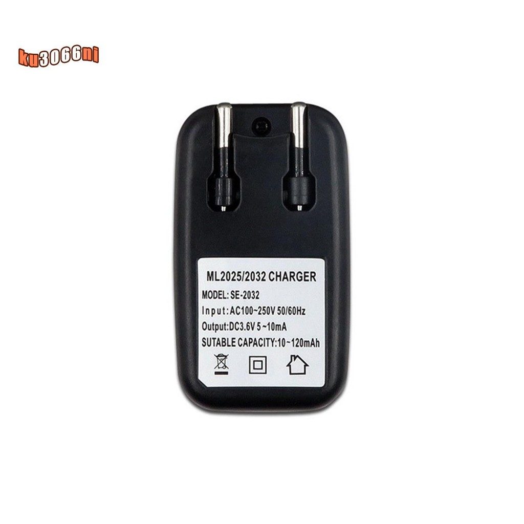 3.6v 電池充電器鋰 2032 2025 電池充電器適配器適用於 ML2032 ML2025 鈕扣電池易於安裝易於使用