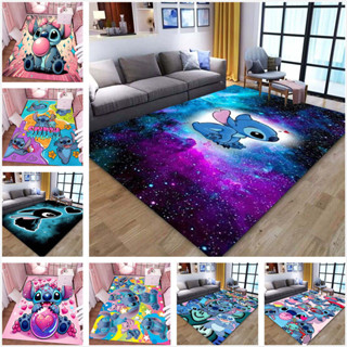 星際寶貝迪士尼stitch兒童卡通可愛印花地毯家居客廳區域爬行墊臥室裝飾墊廚房吸水速乾地墊-a