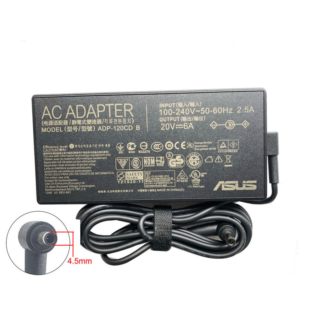 適用於華碩 Vivobook Pro 15 OLED K3500PH K3500PC 的 120W 20V 6A 交流適