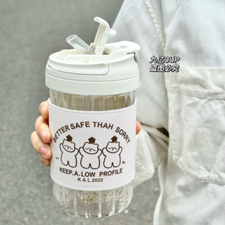 【24小時出貨】水杯女學生杯子ins簡約高顏值耐高溫便攜防摔雙飲咖啡杯