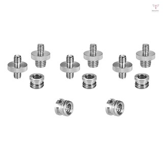 1/4"-20 和 3/8"-16 螺紋螺絲適配器安裝套件減速器襯套轉換器適用於相機三腳架獨腳架球頭燈架