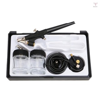 138 型噴槍套件 0.8 毫米單動氣刷套裝 22CC 油漆液杯模型 DIY 化妝美甲蛋糕裝飾