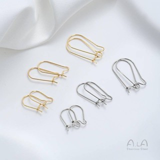 Ala-0208-鈦鋼耳扣不褪色u形耳鉤工字兔耳朵耳環diy手工耳飾簡易耳掛配件