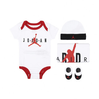 Nike 包屁衣 Jordan 禮盒組 男女寶 新生兒 嬰幼兒 彌月禮 喬丹 [ACS] JD2423037NB-001