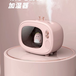 可愛萌寵電視機加濕器迷你噴霧家用臥室辦公室桌麵創意USB補水儀