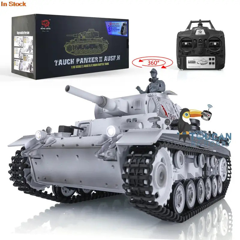 恆龍 1/16 遙控坦克 3849 Panzer III H 7.0 RTR 坦克金屬輪履帶變速箱惰輪紅外 BB 射擊玩