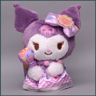 三麗鷗 HQ2 Sanrio Kuromi 毛絨公仔帶糖果玩具禮物女孩兒童包掛件毛絨玩具兒童毛絨鑰匙扣 QH2