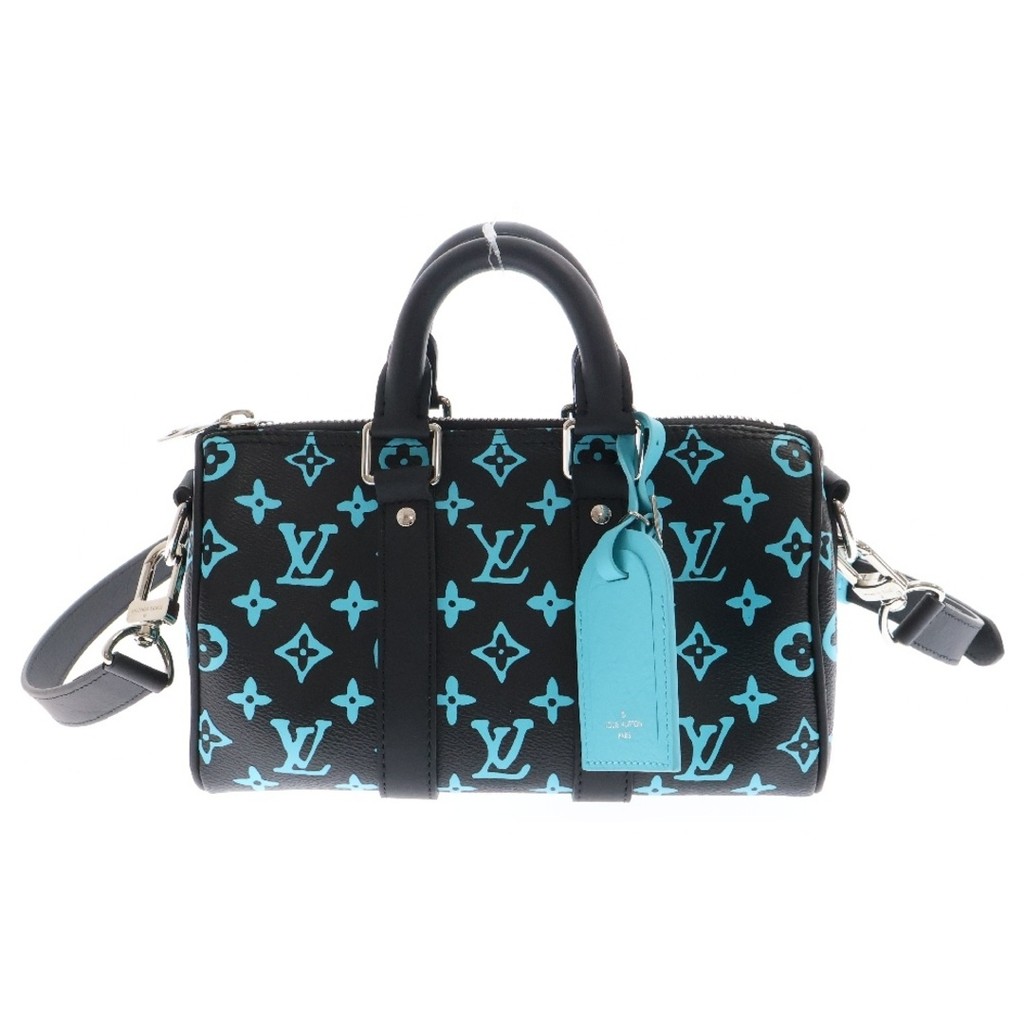 LOUIS VUITTON 路易威登 路易威登路易威登花旗幟遊樂場收納包 25 雙向單肩包手提包黑色 M21938