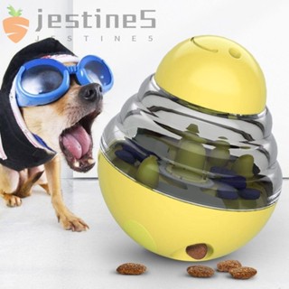 JESTINE狗狗慢食球,謎室內訓練狗狗互動食物分配器,提高智商有趣的旋轉治療寵物不倒翁球玩具小貓