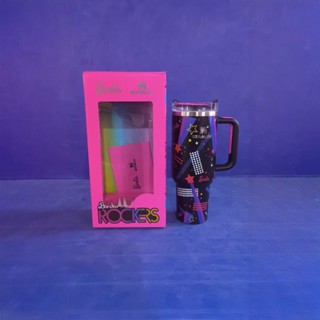 【現貨】1200ML史丹利stanley芭比娃娃限量版禮盒保溫杯不鏽鋼保溫杯汽車杯 大容量水杯 咖啡杯