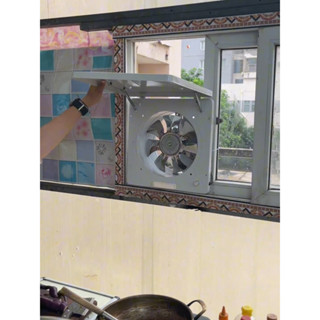 廚房油煙強力排風扇免打孔窗戶排氣扇家用大功率強力抽風機換氣扇