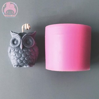Thewoodfamer 3D 貓頭鷹蠟燭模具矽膠模具用於蠟燭製作 DIY 手工樹脂模具 EN