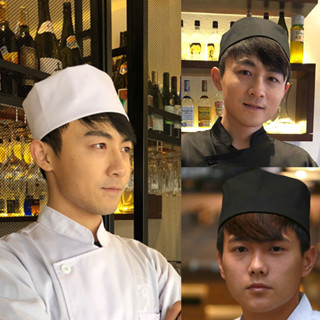 日式料理店壽司白色帽烘焙紗網餐飲透氣工作帽子日料廚師帽子餐廳