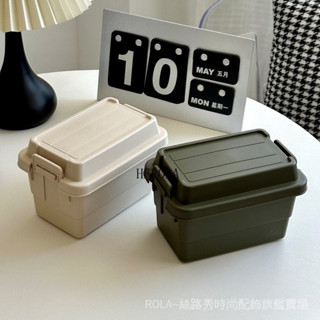 現貨秒發    居家收納 便攜收納 居家必備 桌上迷你收納盒戶外露營工業風桌面雜物箱野營燒烤調味瓶罐儲物箱