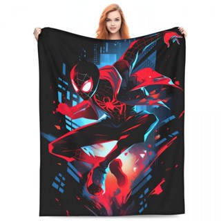 Miles Morales 塗鴉保暖柔軟毯子蜘蛛俠旅行毛絨床上用品扔蓬鬆沙發床法蘭絨床罩沙發床罩