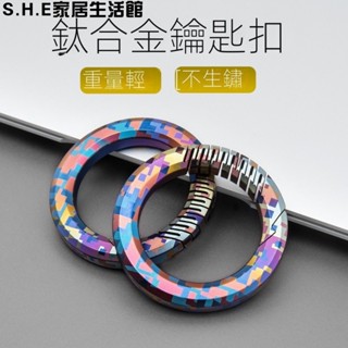 SHE新品推薦推薦鈦閤金鑰匙扣瘋牛皮汽車鑰匙扣適用奔馳寶馬奧迪男女通用鑰匙掛件可批發