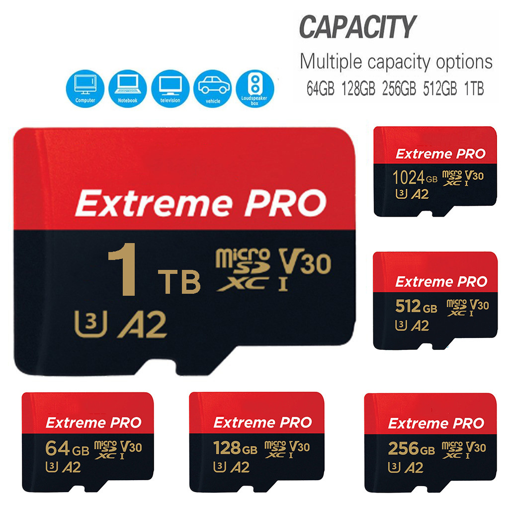 Extreme 1TB 256GB 512GB 64GB 32GB 存儲卡 128GB Micro TF/SD 卡,適用