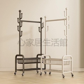 心家居生活館 可開統編 衣帽架家用可移動衣架落地臥立式室掛衣架陽臺曬衣服架簡易晾衣架