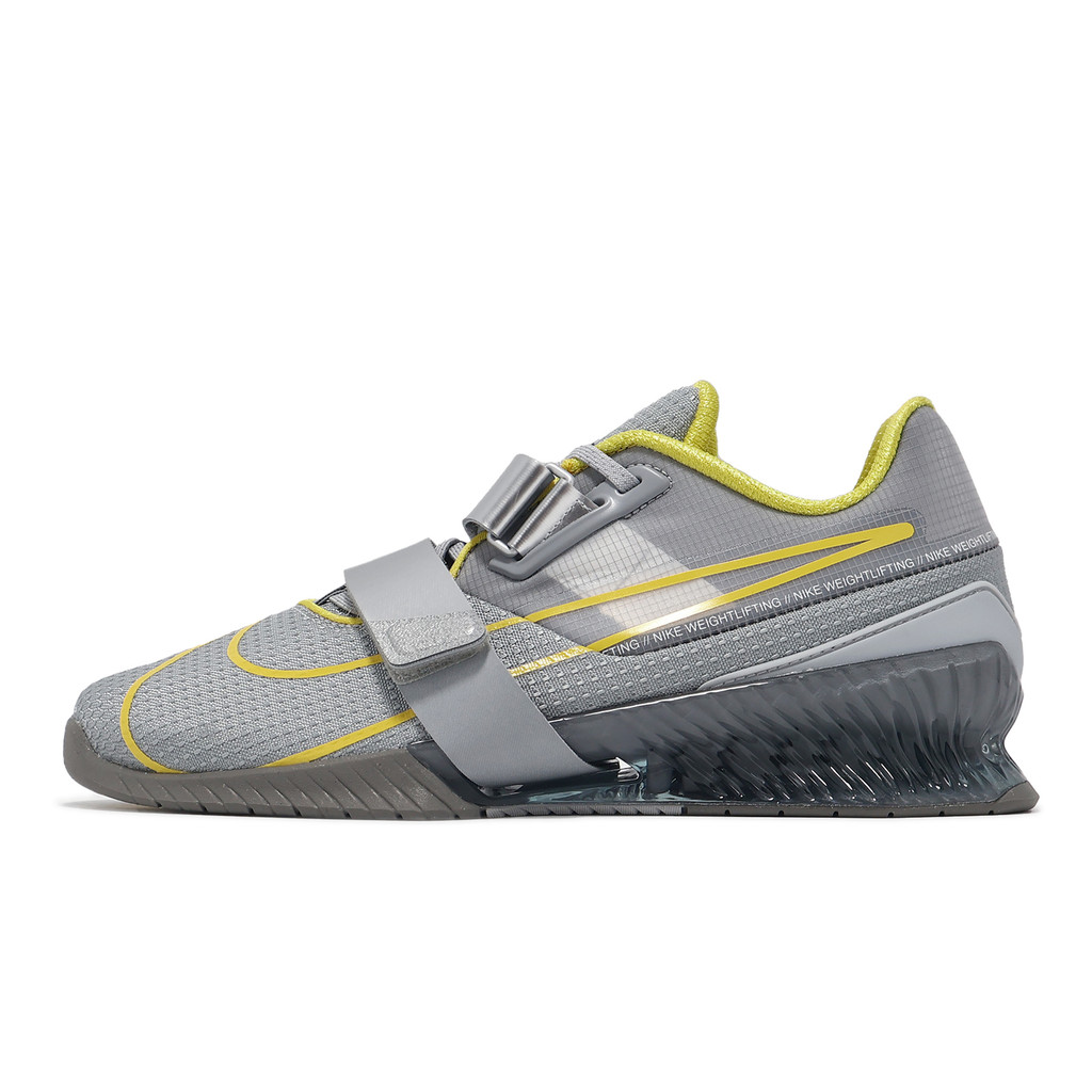 Nike 舉重鞋 Romaleos 4 男鞋 灰 黃 專業 深蹲 蹲舉 重量訓練 [ACS] CD3463-002