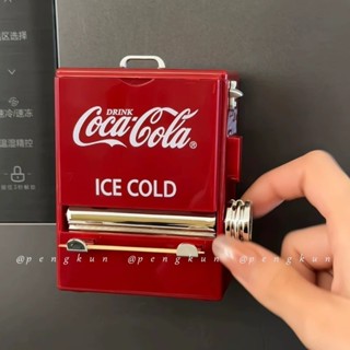 臺灣出貨 可樂販賣機 牙籤盒 個性裝飾 冰箱貼 販賣機造型 按壓式牙籤 收納筒