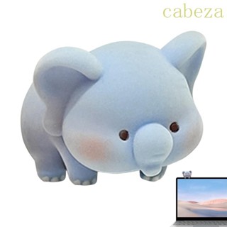 CABEZA電腦顯示器裝飾,植絨電腦顯示器螢幕動物模型,桌上擺飾大象卡通片中控臺娃娃航海家