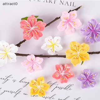 ATTACT 10 件卡通櫻花樹脂系列首飾製作 DIY 裝飾日常生活和家居裝飾配件 TW