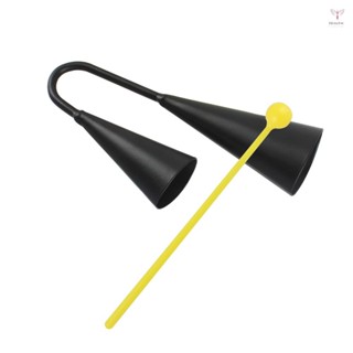 帶擊球手的兩音金屬 A-go-go Bell Cowbell 打擊樂器