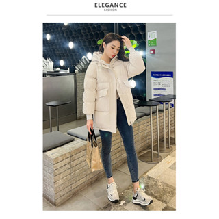 冬季新款中長款羽絨棉衣女款 加厚保暖棉服外套