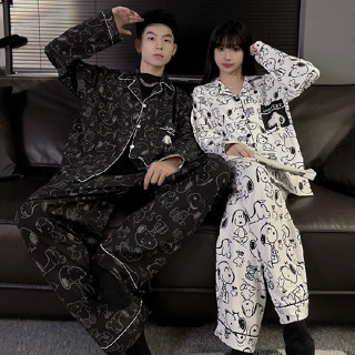 史努比仿棉睡衣女 Snoopy秋冬季韓版寬鬆大碼家居服冬套裝