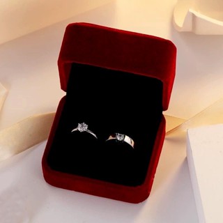 限時低價搶購結婚對戒盒戒指盒婚禮求婚鑽戒盒高檔絨布首飾盒耳環盒胸針收納盒Wedding couple ring box,