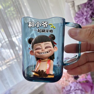 促銷✨【店鋪熱銷】哪吒漱口盃卡通刷牙盃子傢用牙刷男孩女孩兒童寶寶塑膠洗漱牙缸
