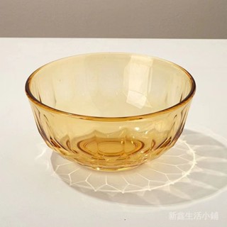 💯蝦皮精選直供#微波爐專用高顔值玻璃碗琥珀原色耐高溫碟整套餐具傢用麵碗飯碗