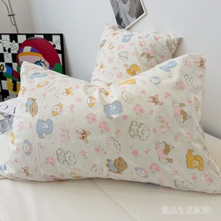 限時特惠💕【店鋪熱銷】ins卡通奶fufu小狗枕套一對柔軟雙層紗水洗棉枕頭套宿捨單人枕芯 壹品生活家居